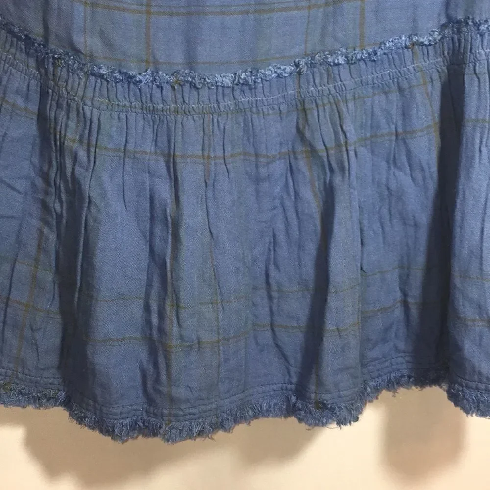 FREE PEOPLE BUZZ LOVE PLAID MINI DRESS
